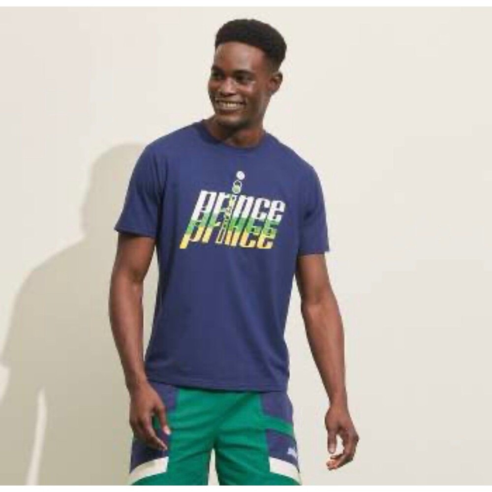 Prince Pickleball Graphic T Shirt Navy Blue Men's Size Small‎ Tennis Sport